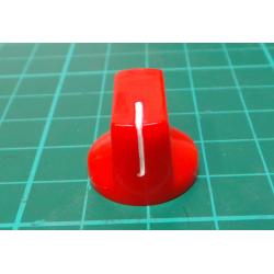 KN19 19x14,5mm knobs, shaft 6mm red