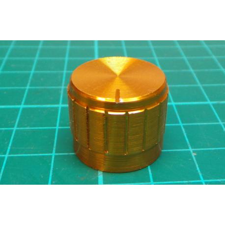 Knobs 18T 21x17mm, shaft 6 mm gold