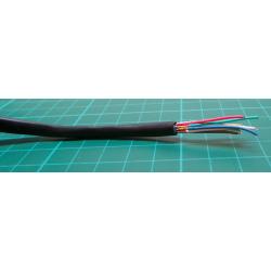 Shielded cable osmižilový - 8x, common shielding, packing 100 meters 