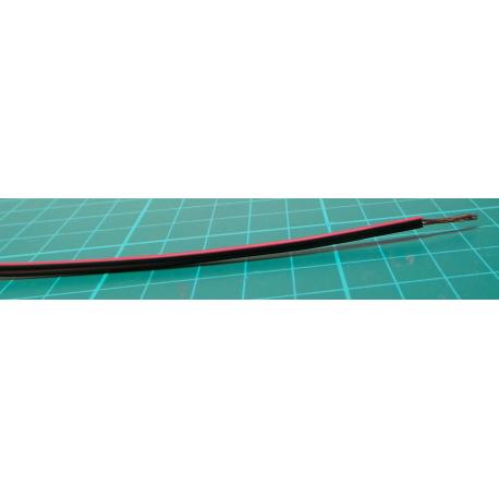 Kabel 2x0,22mm2 24AWG červeno-černý, cívka 100m 
