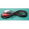 2xRCA Plug to 3.5mm stereo Plug, 1.5 m
