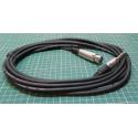 XLR Female to 6.35mm Male Stereo TRS Cable, 2m, OFC Cable, 6 mm Dia