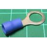 M8 Ring Terminal, Crimp, Blue