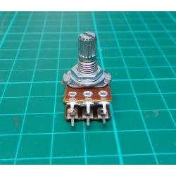 Potentiometer, 2x 1K, Log, 6x7mm Knurled Shaft, Cable solder Lugs