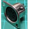  Din Socket, 5 Pin, Panel Mount, metal