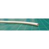 Plastic sleeving, 2mm Bore, White, NOS, per meter