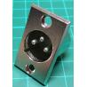 XLR, 3 Pin, Plug, Panel Mount
