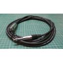 XLR Female to 6.35mm Male Stereo TRS Cable, 5m, OFC Cable, 6 mm Dia