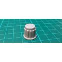 Knob, for 6mm knurled shaft, 15x16mm, Style 11, Light Grey