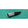 mini XLR, 5 Pin, male, cable mount
