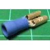 Spade Connector, Female, 6.3mm, Blue, half insulated
