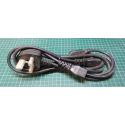 2.2m, 2xIEC Connector to UK Plug (Kettle Lead)