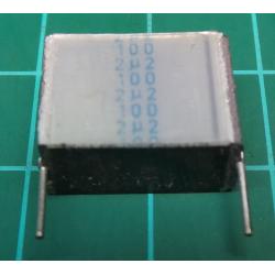 Capacitor, 2.2uF, 100V, Polyester Film, RS Branded (Probably EPCOS)