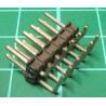 12 Pin DIL Header, Male, 2.54mm Pitch, Right Angled