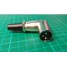 XLR, 3 Pin, Male, for Cable, Right Angled