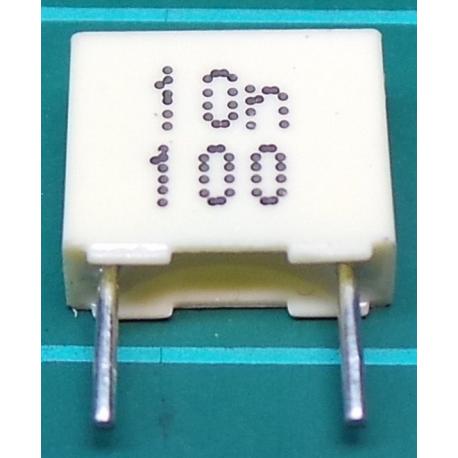 Capacitor, 10nF, 100V, Polyester Film