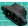 IEC Mains Inlet, Panel mounting Plug