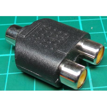 2 x RCA Socket to 1 x RCA Socket, Adaptor