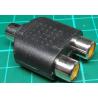 2xRCA Socket to 1xRCA Socket, Adaptor