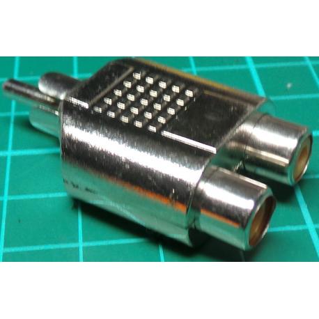 RCA Plug to 2 x RCA Socket, Adaptor