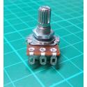 Potentiometer, 50kΩ, Lin, 125mW, ± 20%, 6x7mm Knurled Shaft, Cable solder Lugs