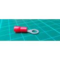 Insulated eyet, red 4.3mm
