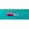 Insulated eyet, red 4.3mm