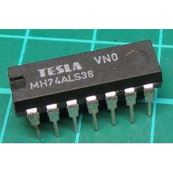 MH74ALS38, TESLA, quad 2-input NAND buffer with open collector outputs