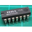 7438, MH74S38, TESLA, quad 2-input NAND buffer with open collector outputs
