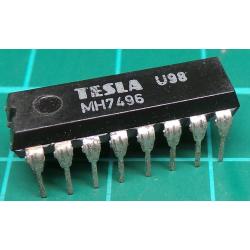 7496, MH7496, TESLA, 5-bit parallel-In/parallel-out shift register, asynchronous preset