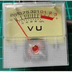 Panel Meter, Analogue, VU (-20 to 3db), 40x40mm