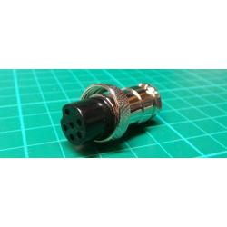 MIC socket with 6p cable nut