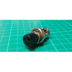 MIC socket with 3p cable nut