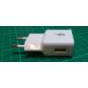 USED Phone Charger, Euro Plug, USB, 5V, Quickcharge 3